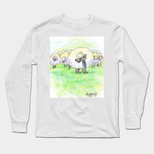 Wolf In Sheeps Clothing Zipper Funny Cute Adorable Wolves canine hound puppy pups sheepdog Long Sleeve T-Shirt